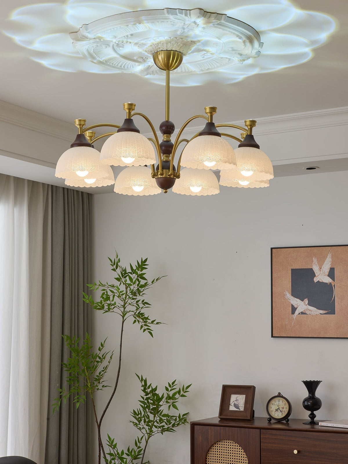 Vosolir Traditionele Elegantie Houten Kroonluchter