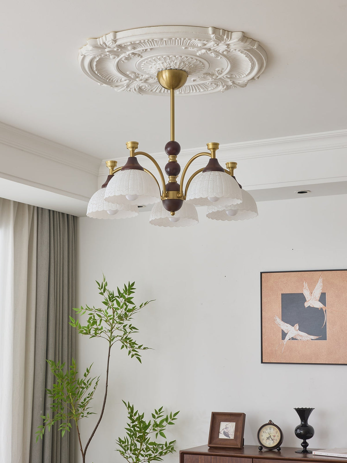 Vosolir Traditionele Elegantie Houten Kroonluchter