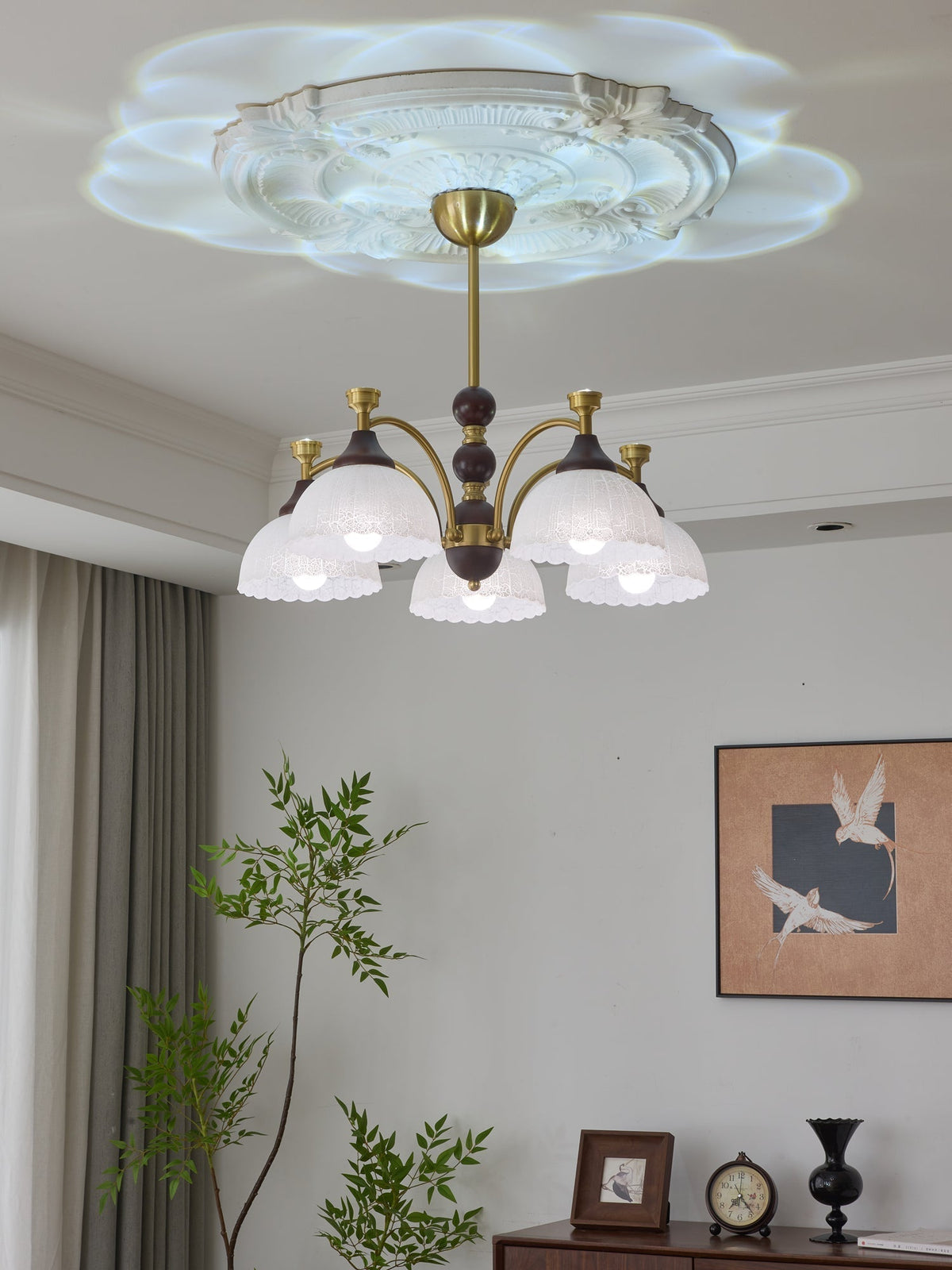 Vosolir Traditionele Elegantie Houten Kroonluchter