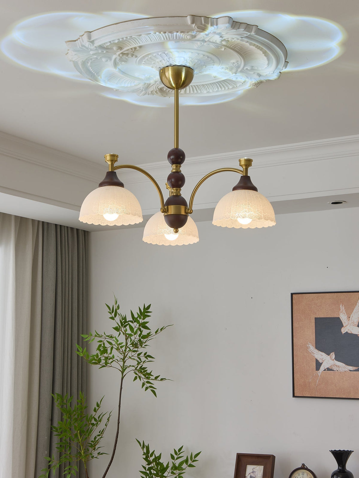 Vosolir Traditionele Elegantie Houten Kroonluchter
