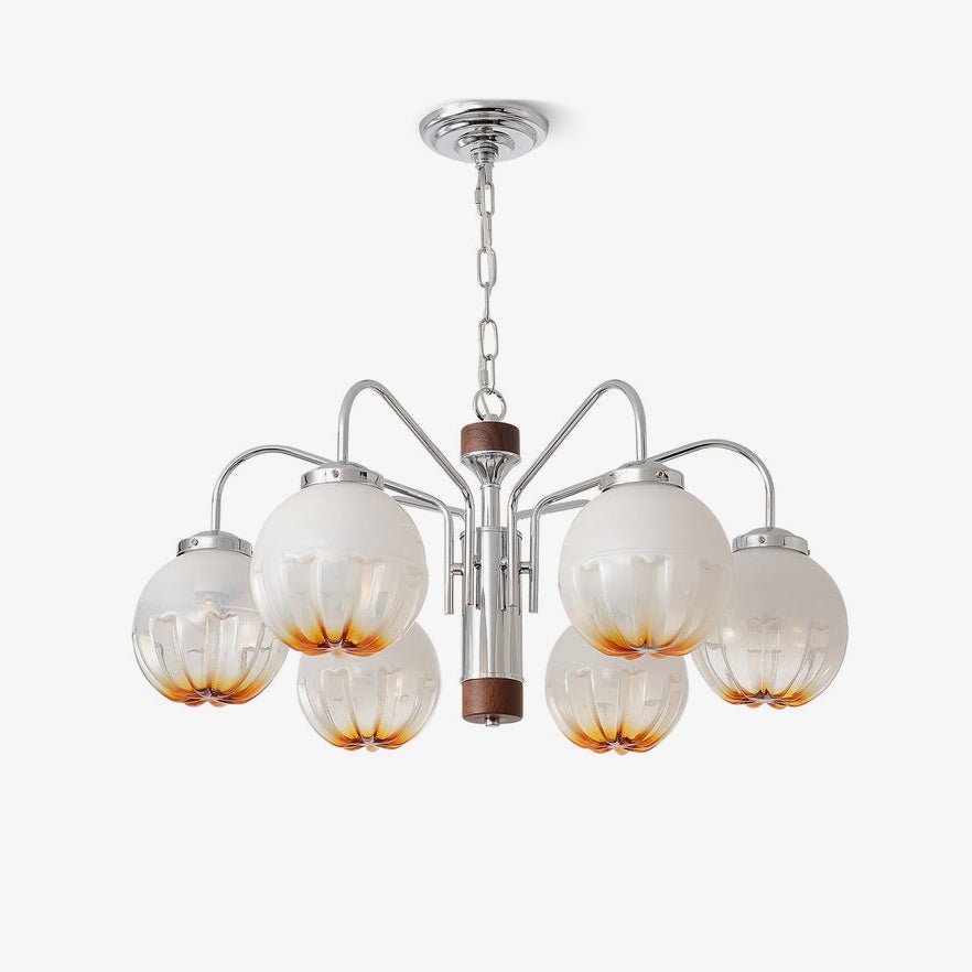 Ulliria Noordse kunst bloem walnoot glas kroonluchter