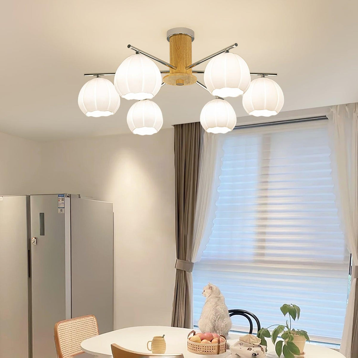 Ezoror Noordse kunst bloemknoppen glas plafondlamp