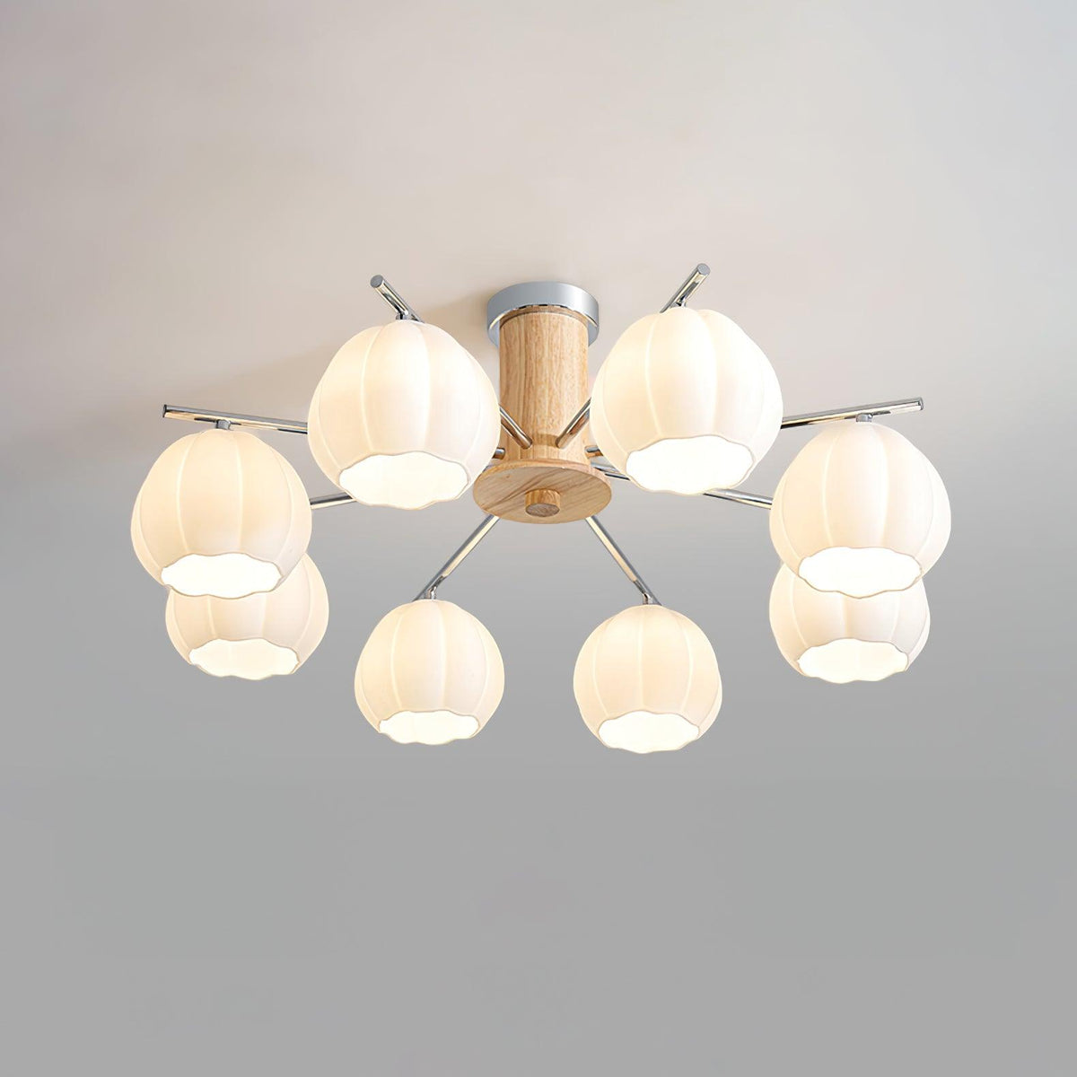 Ezoror Noordse kunst bloemknoppen glas plafondlamp