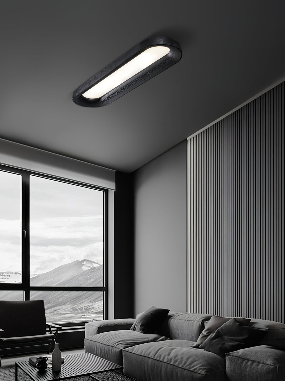 Zatalel Moderne minimalistische plafondlamp met vloeiend wolkendesign van hout