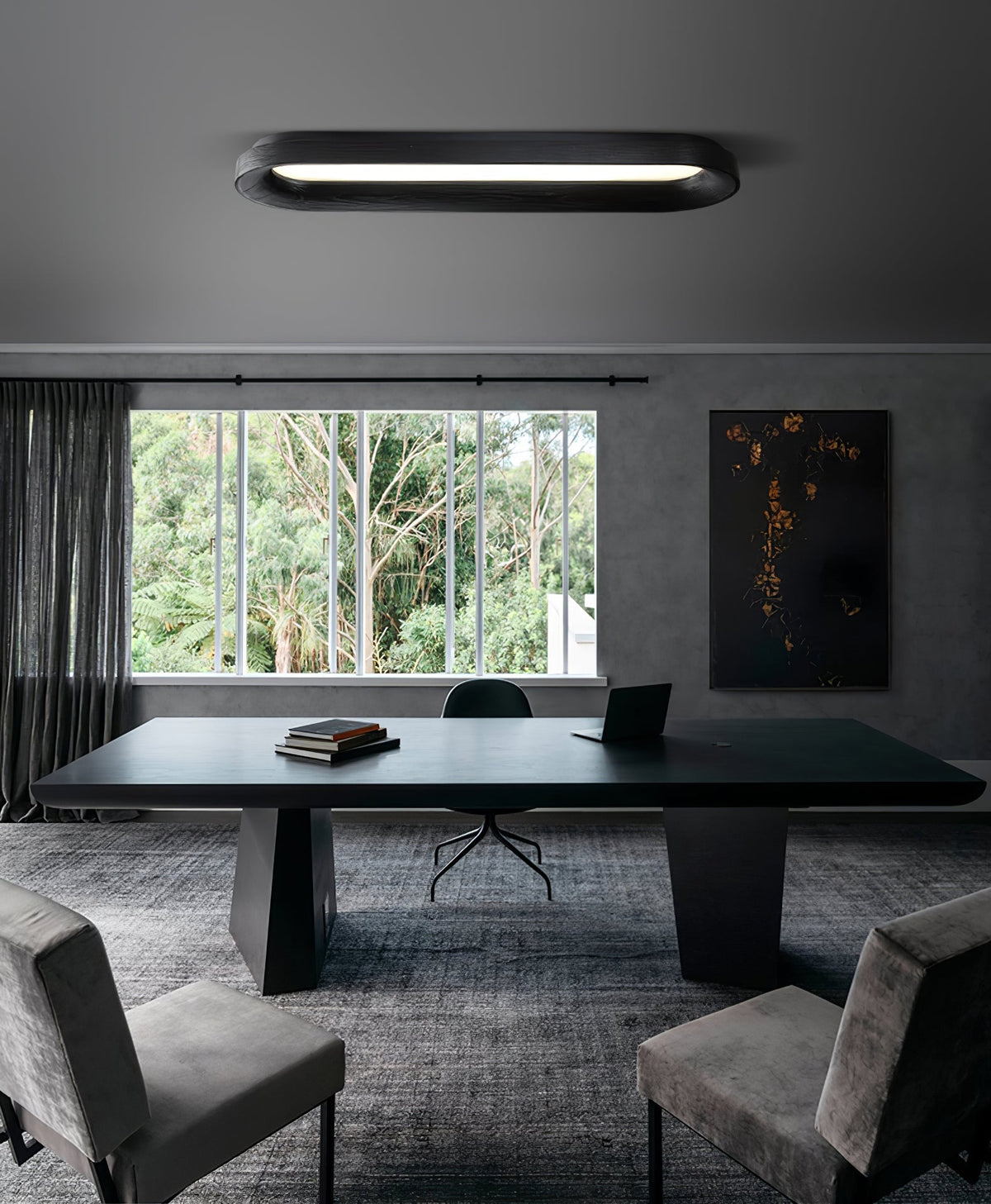 Zatalel Moderne minimalistische plafondlamp met vloeiend wolkendesign van hout