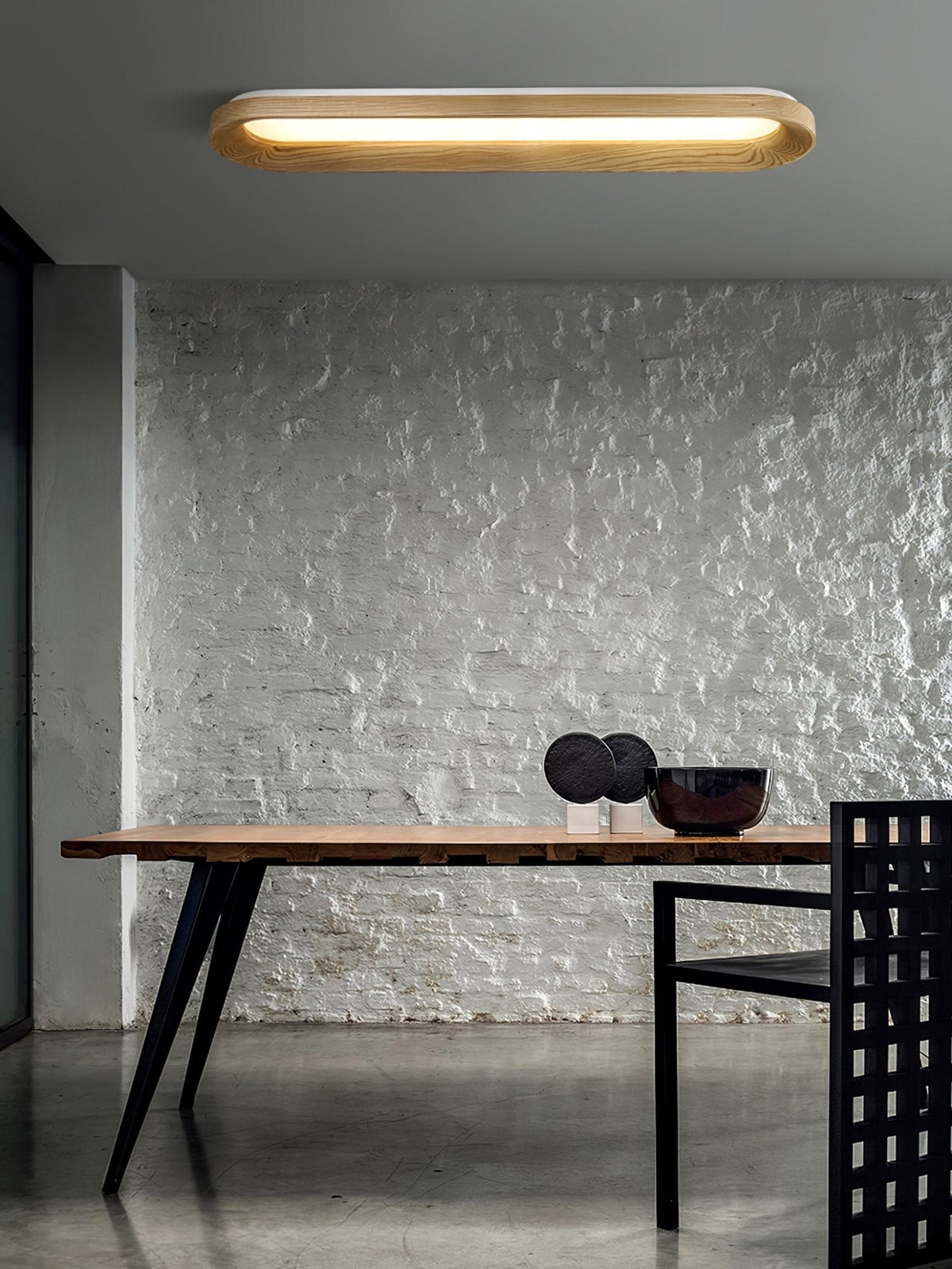 Zatalel Moderne minimalistische plafondlamp met vloeiend wolkendesign van hout