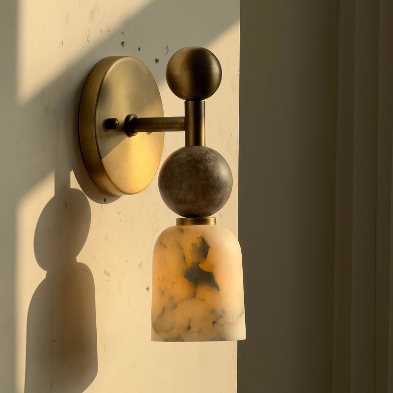 Serafin wandlamp van albast