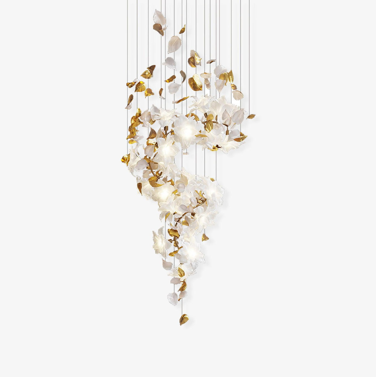 Araeos Flying Flowers Fluttering Kroonluchter van messing