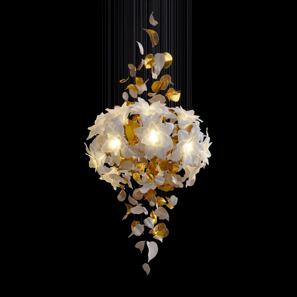 Araeos Flying Flowers Fluttering Kroonluchter van messing