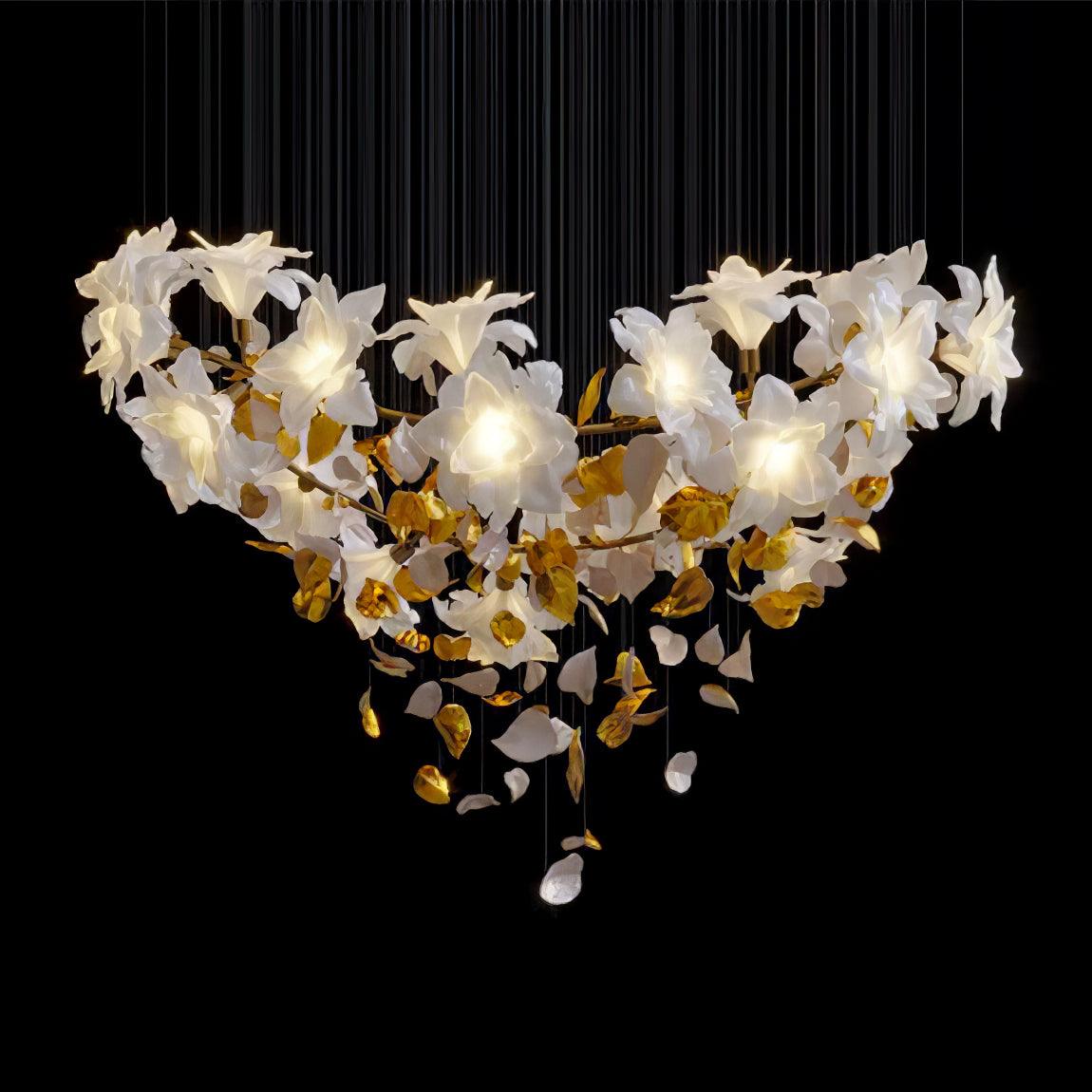Araeos Flying Flowers Fluttering Kroonluchter van messing