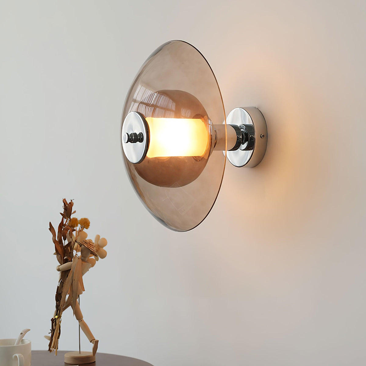 Cocarir Noordse kunst vliegende schotel met stekker wandlamp