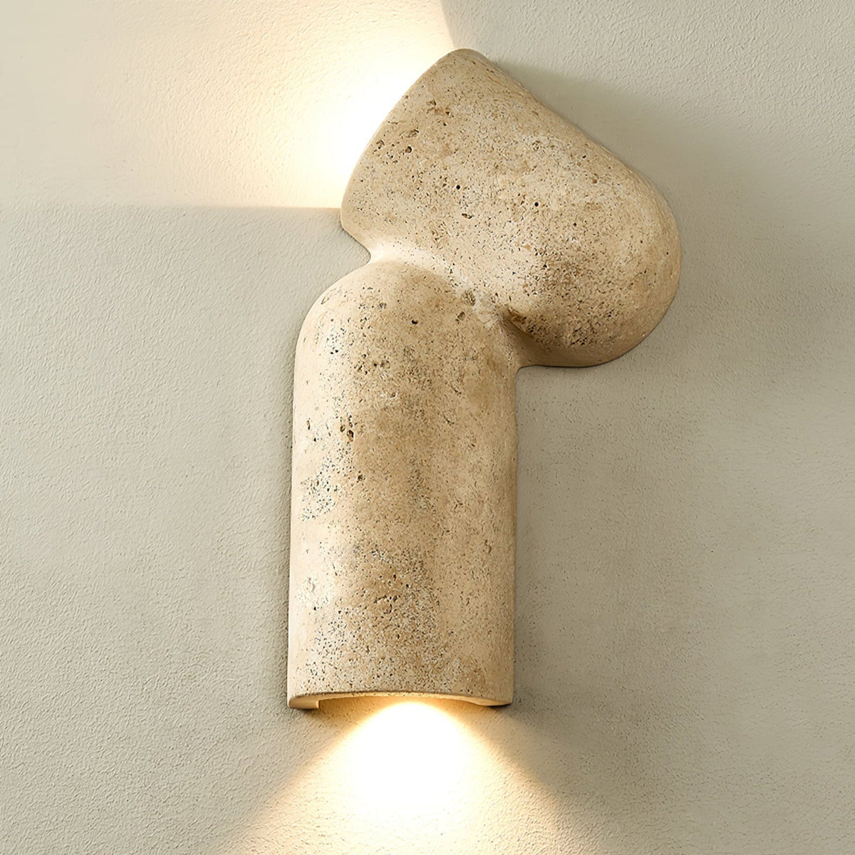 Valoreth Geel travertin wandlamp