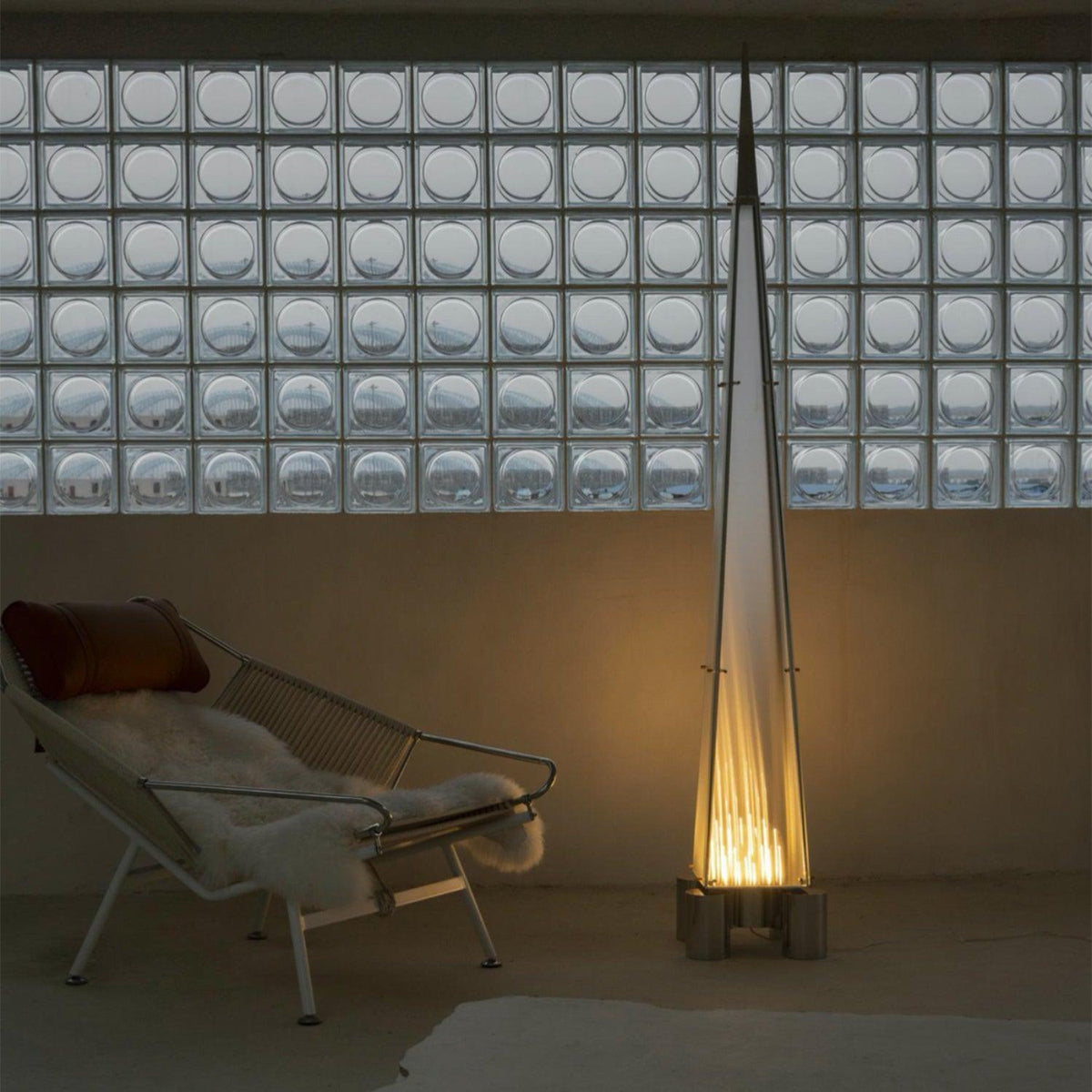 Velelira Moderne vloerlamp met glazen kap