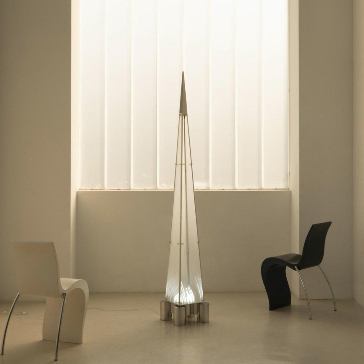 Velelira Moderne vloerlamp met glazen kap