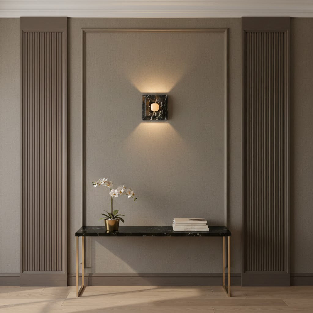 Franklin marmeren wandlamp