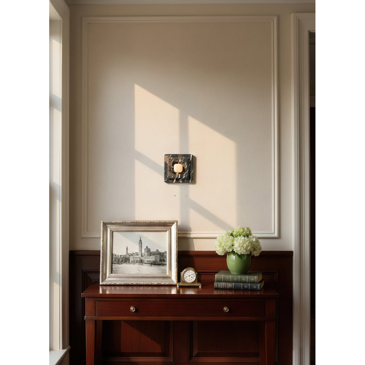Franklin marmeren wandlamp