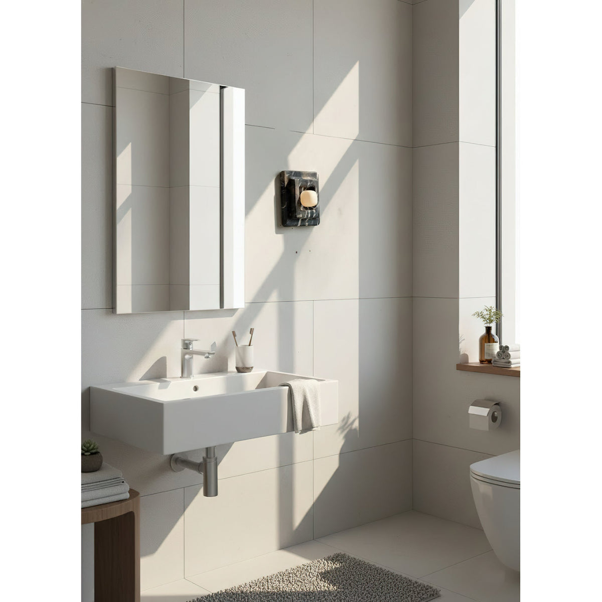 Franklin marmeren wandlamp