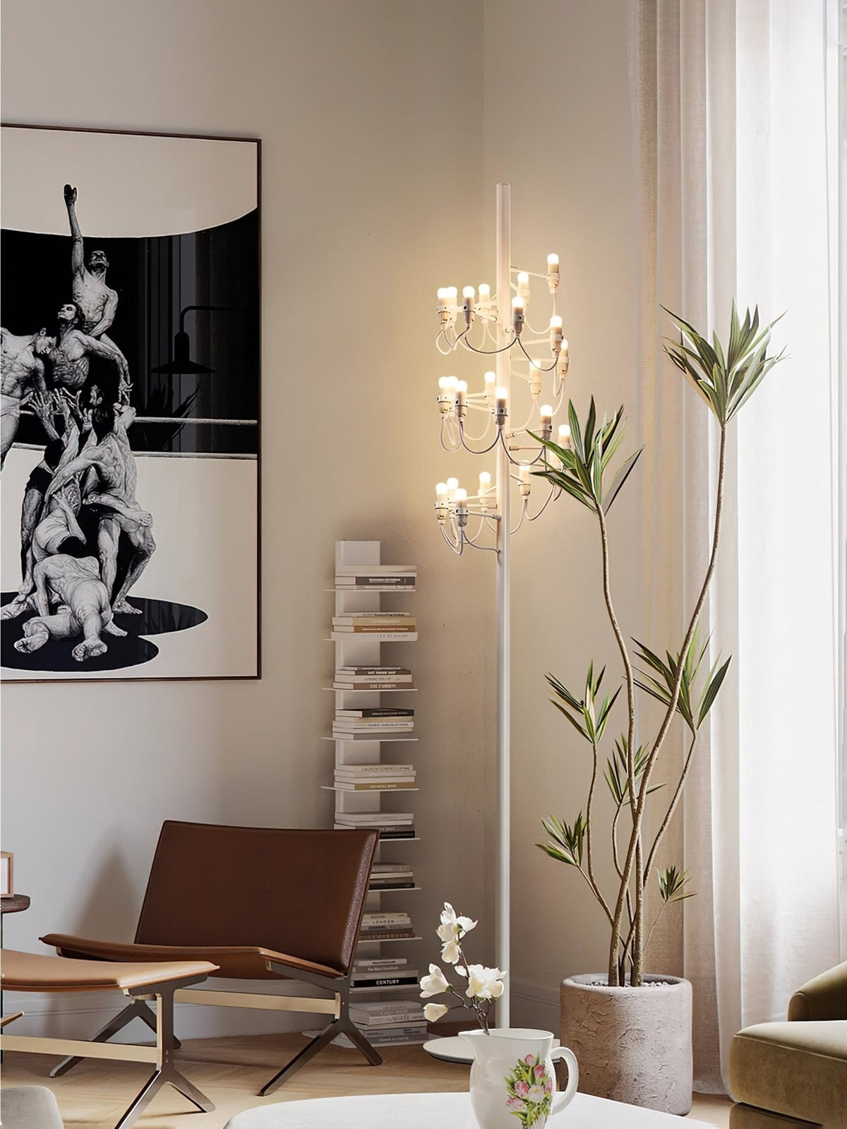 Olliryra sculpturale vloerlamp van staal
