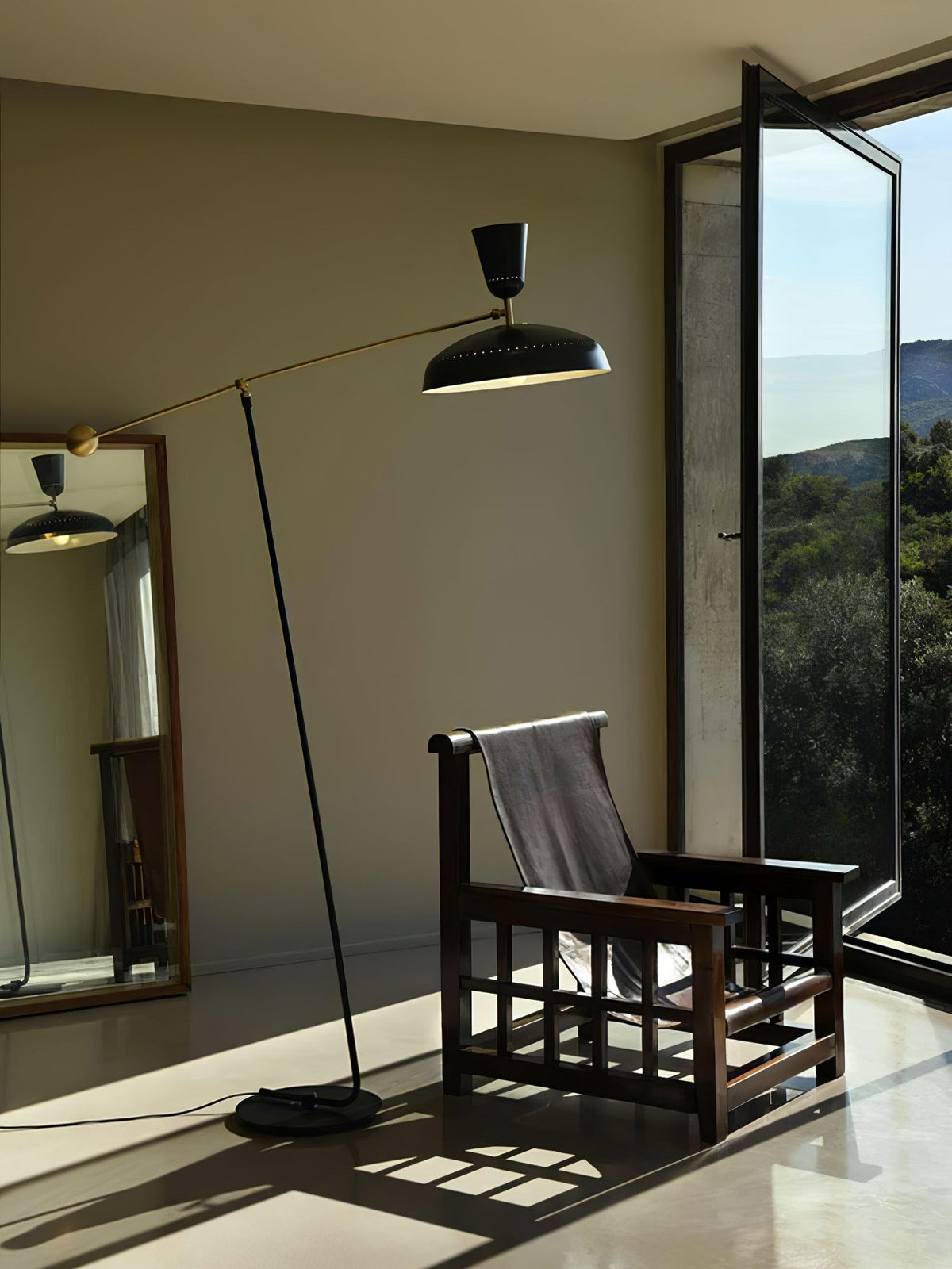 Celeste Minimalism messing vloerlamp