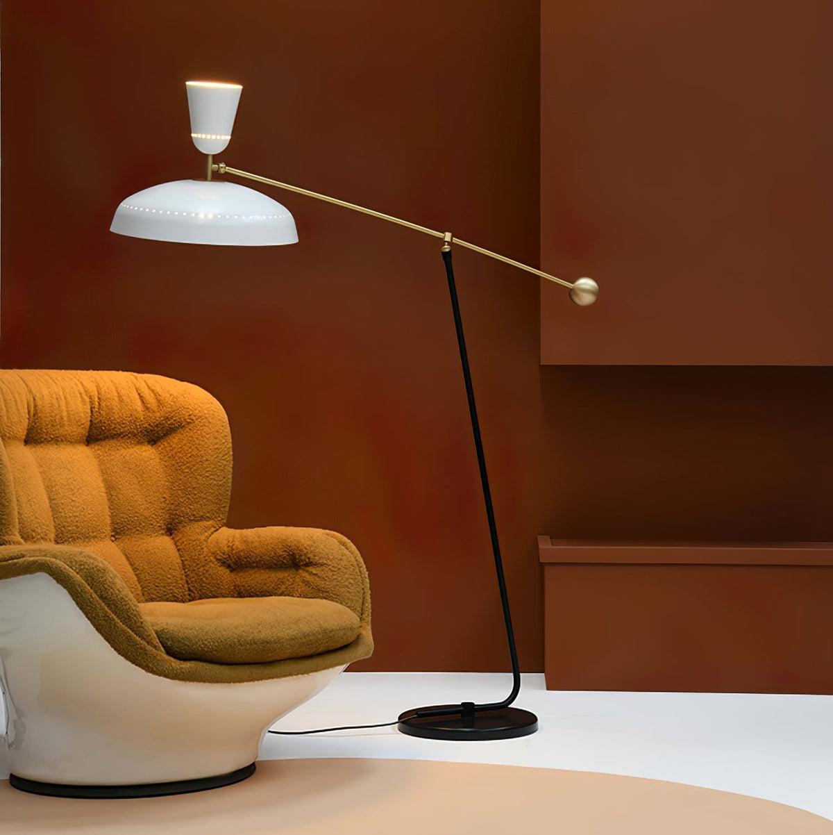 Celeste Minimalism messing vloerlamp
