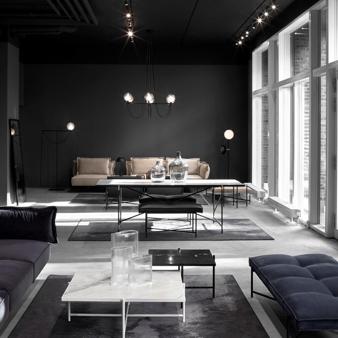 Valentina Scandinavisch Moderne Glazen Bol Kroonluchter Rookgrijs/Blauw Woon/Slaap/Eetkamer