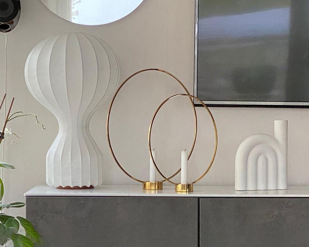 Lirove staal Sculptural tafellamp