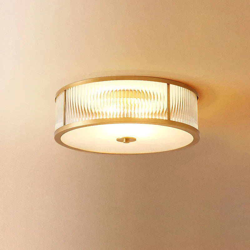 Alessio Modern Ronde Metaal Glas Plafondlamp Eetkamer Slaapkamer