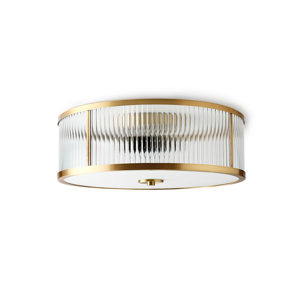 Veleriella messing glas plafondlamp