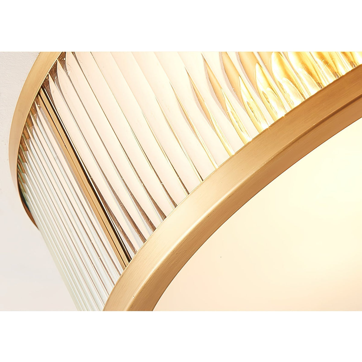 Veleriella messing glas plafondlamp