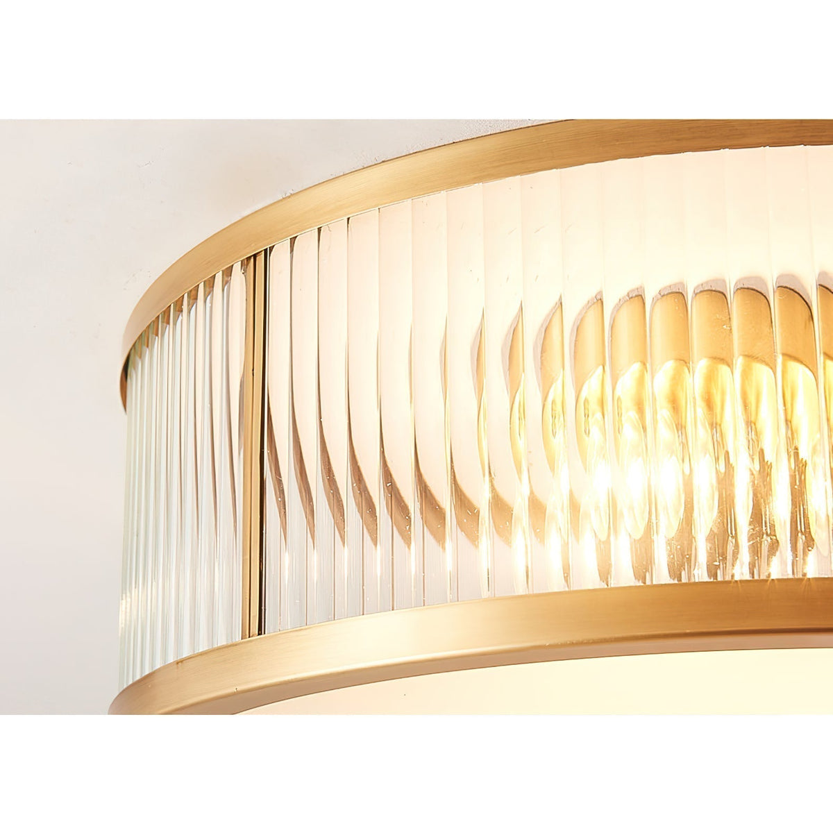 Veleriella messing glas plafondlamp