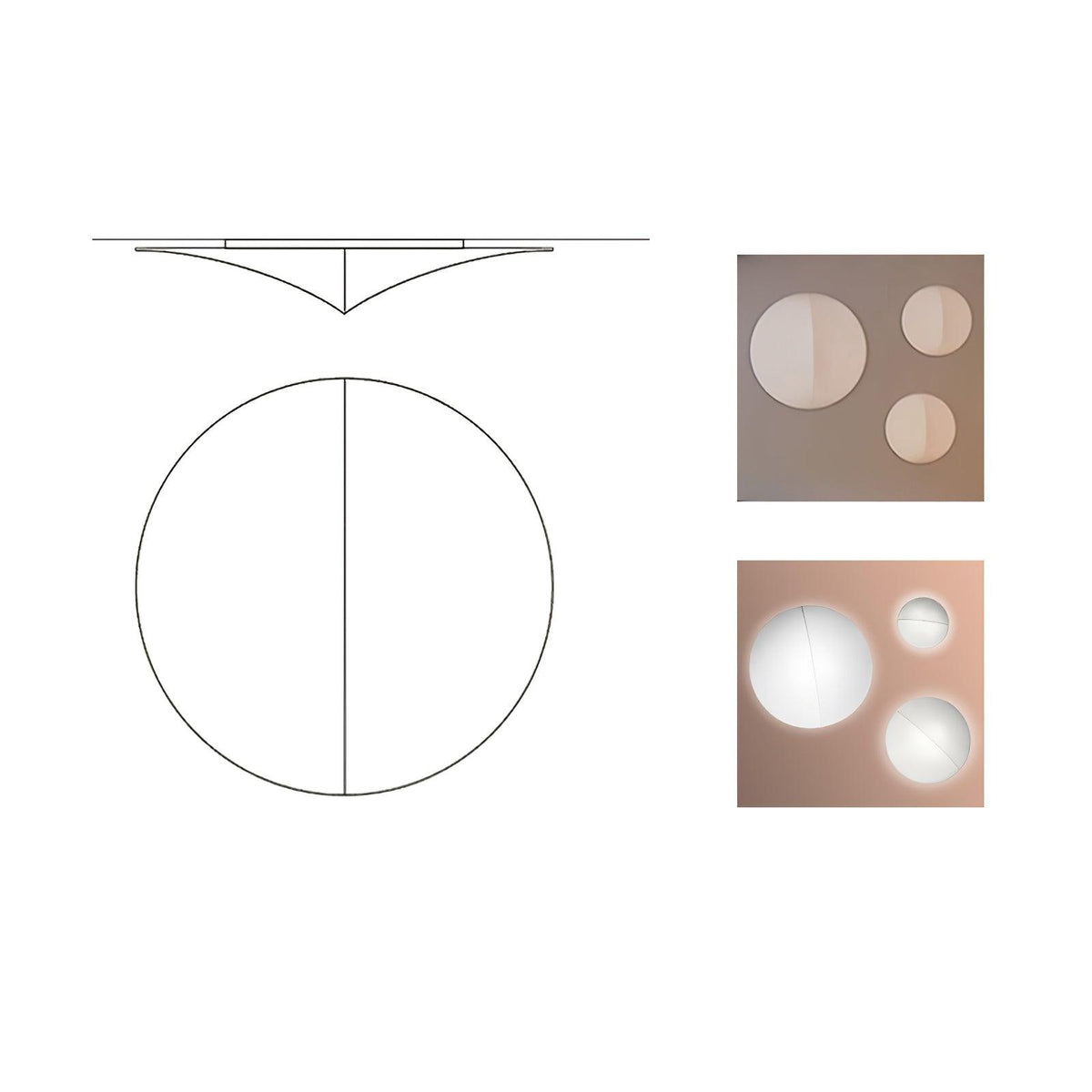 Linivelia Minimalistische wandlamp van textiel
