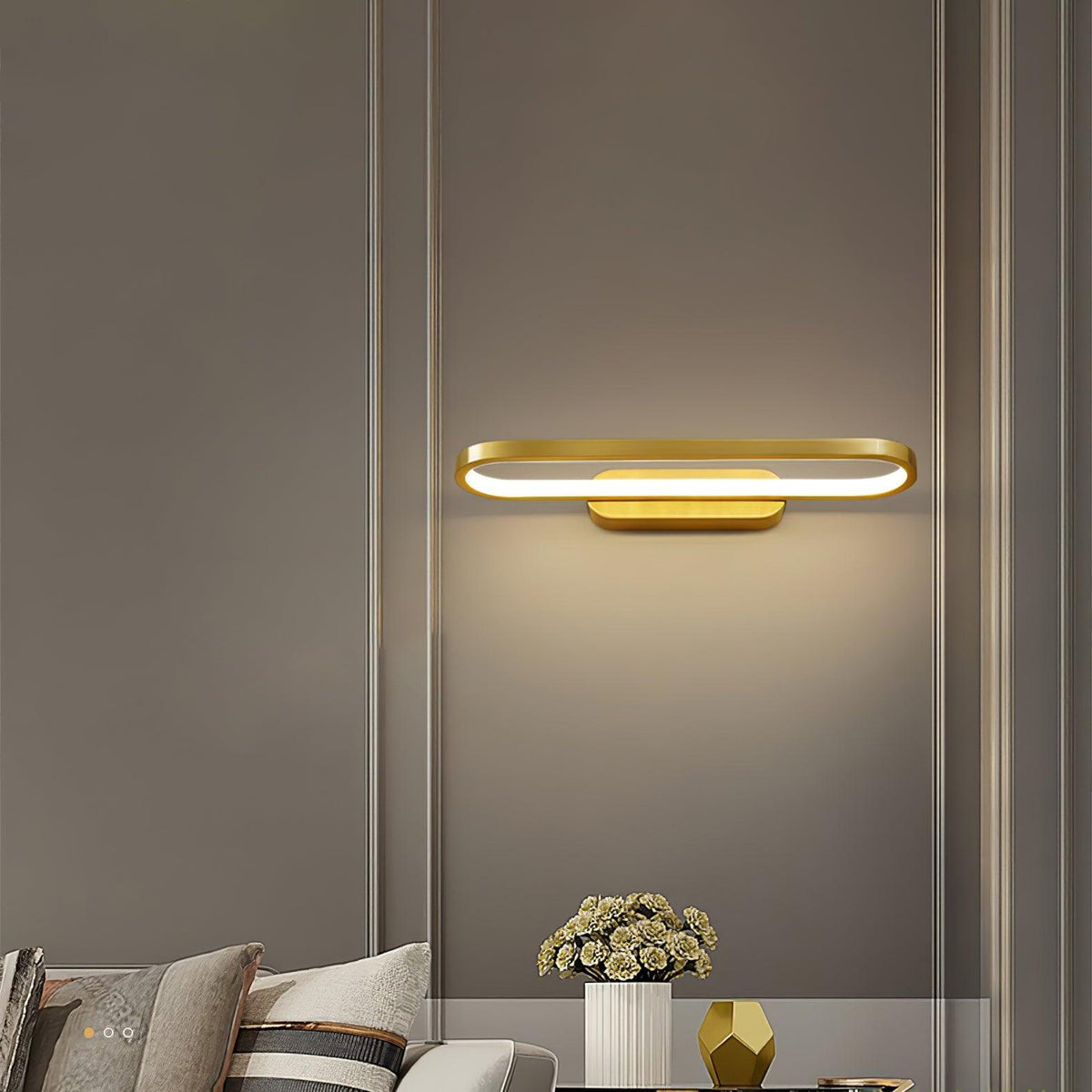 Casaraya Moderne wandlamp van messing in Minimalistisch Design