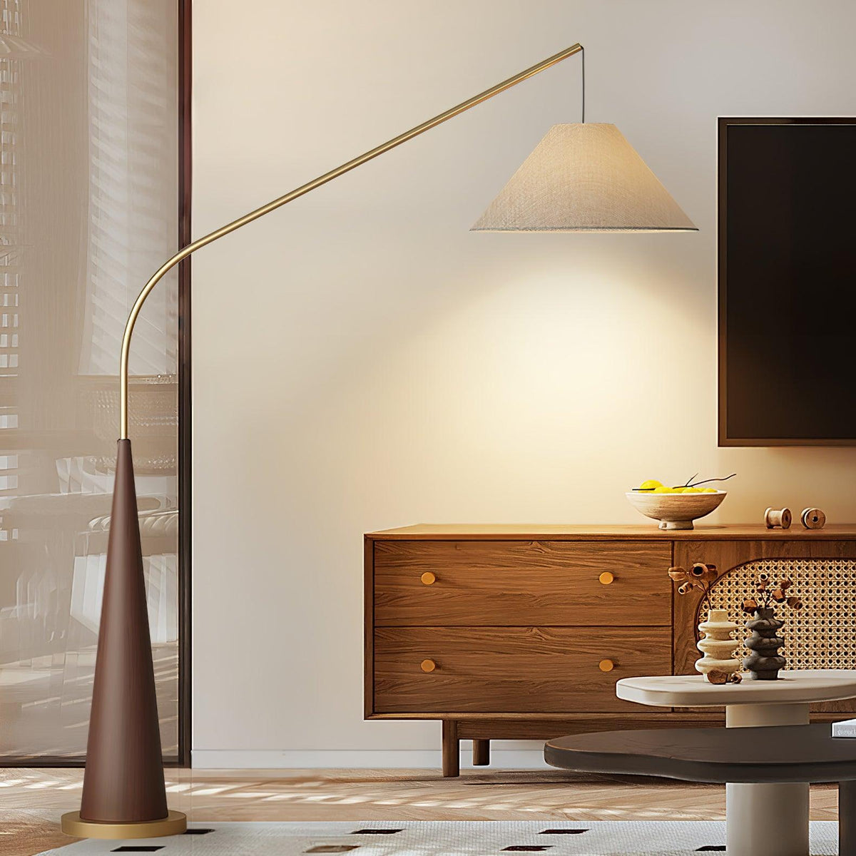 Solense vloerlamp van textiel