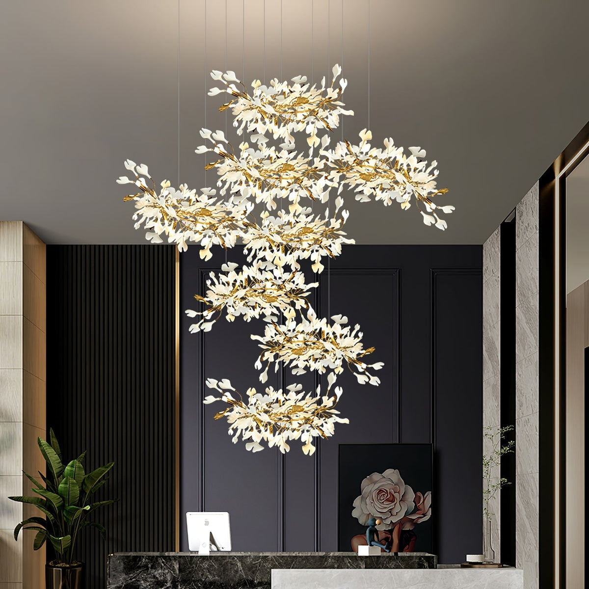 Eurzoris Gingko Leaf Kroonluchter