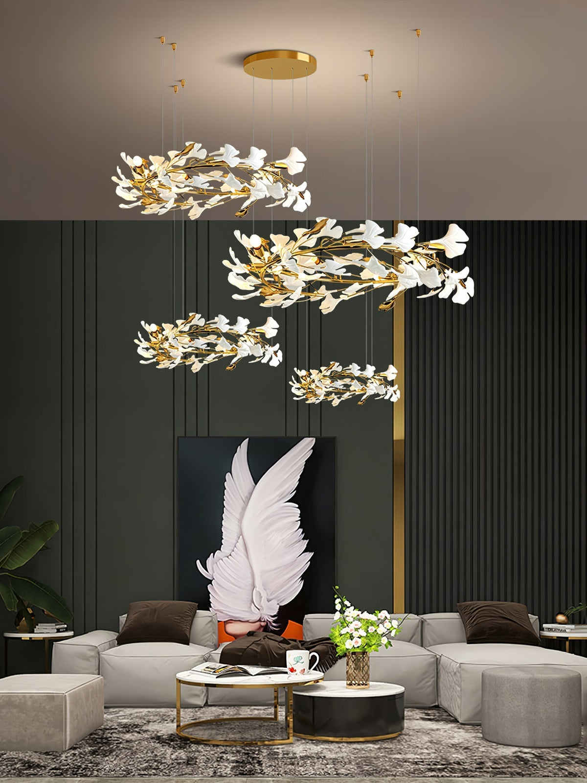 Eurzoris Gingko Leaf Kroonluchter