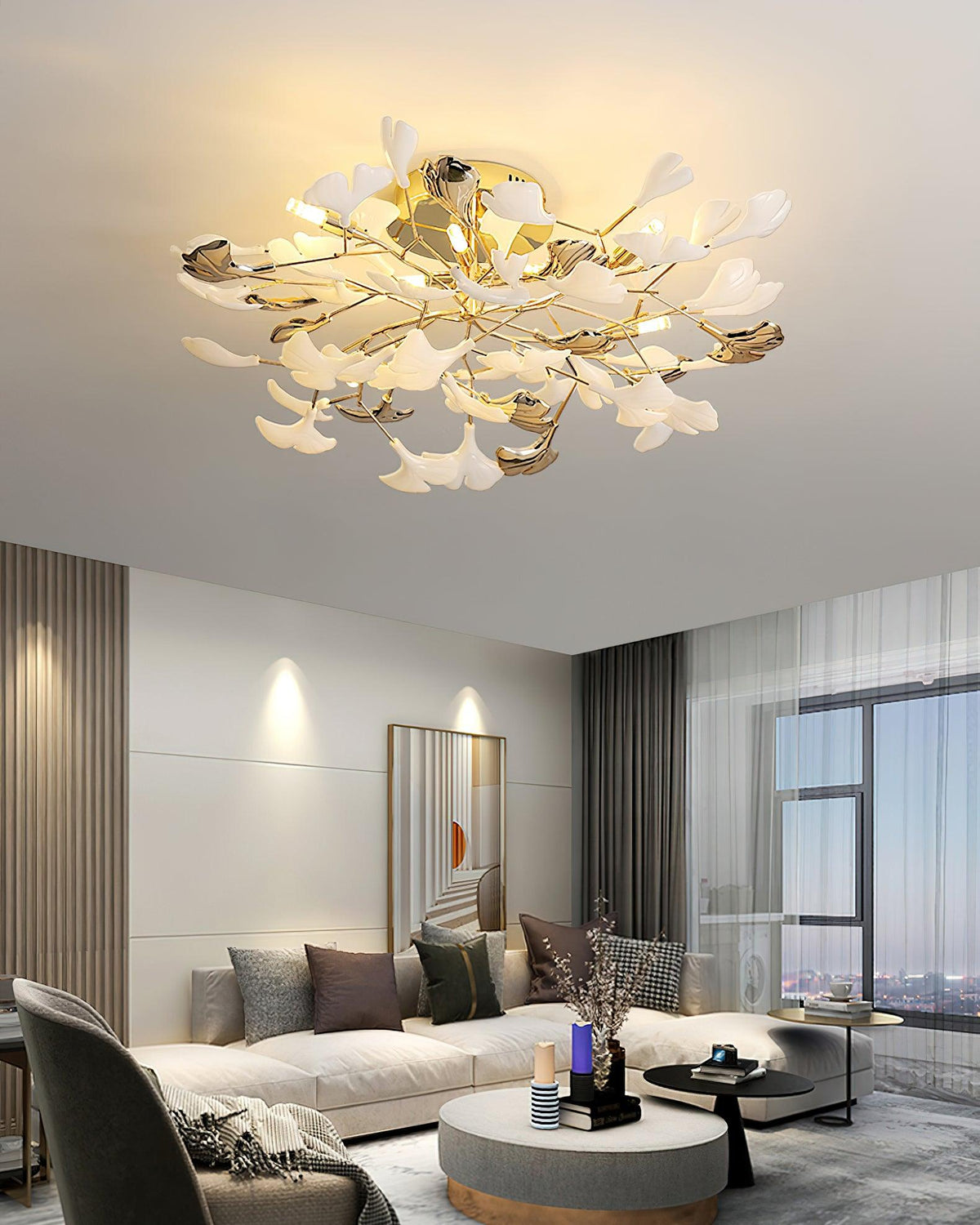 Artheel Premium Noordse kunst Gingko plafondlamp van keramiek