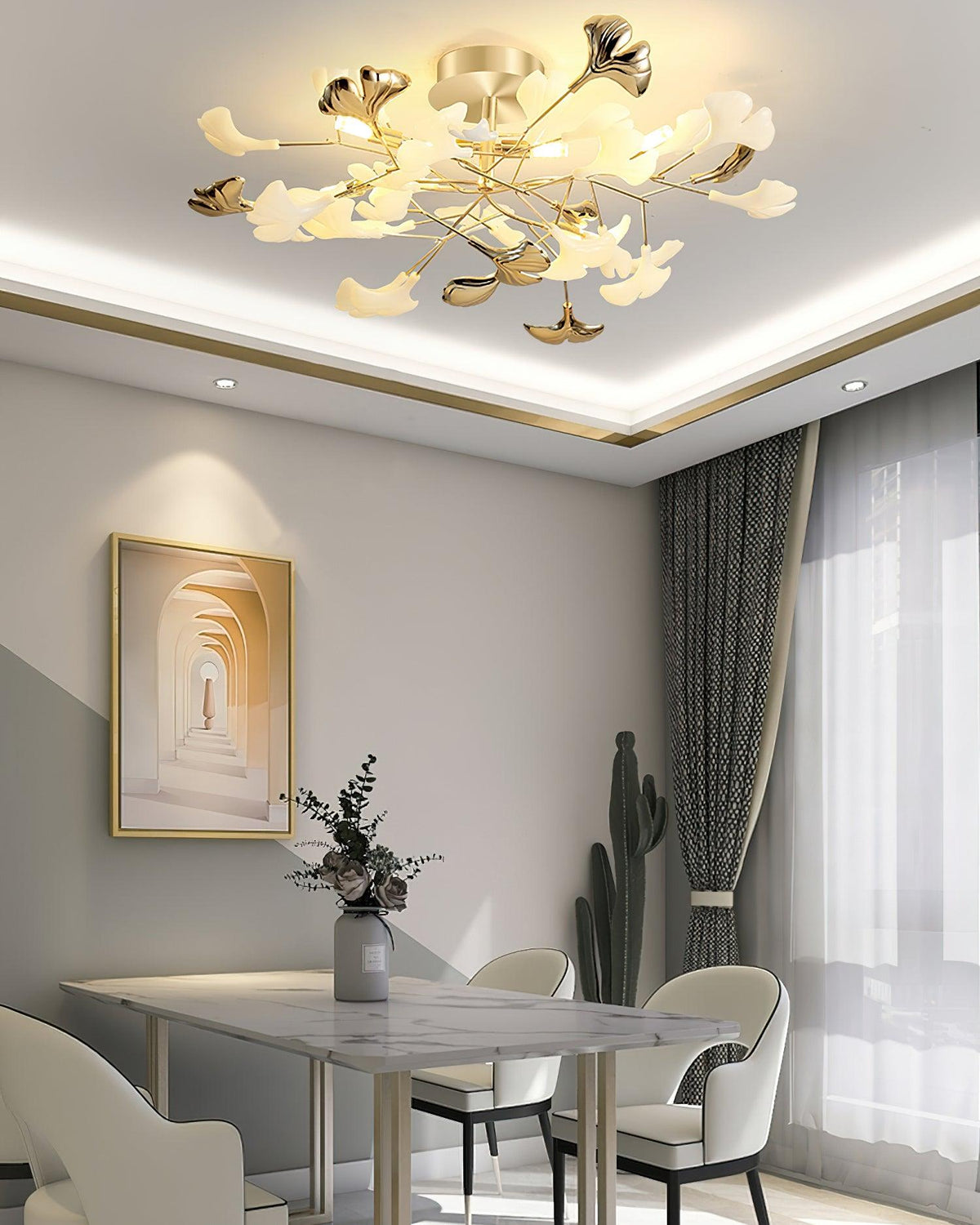 Artheel Premium Noordse kunst Gingko plafondlamp van keramiek