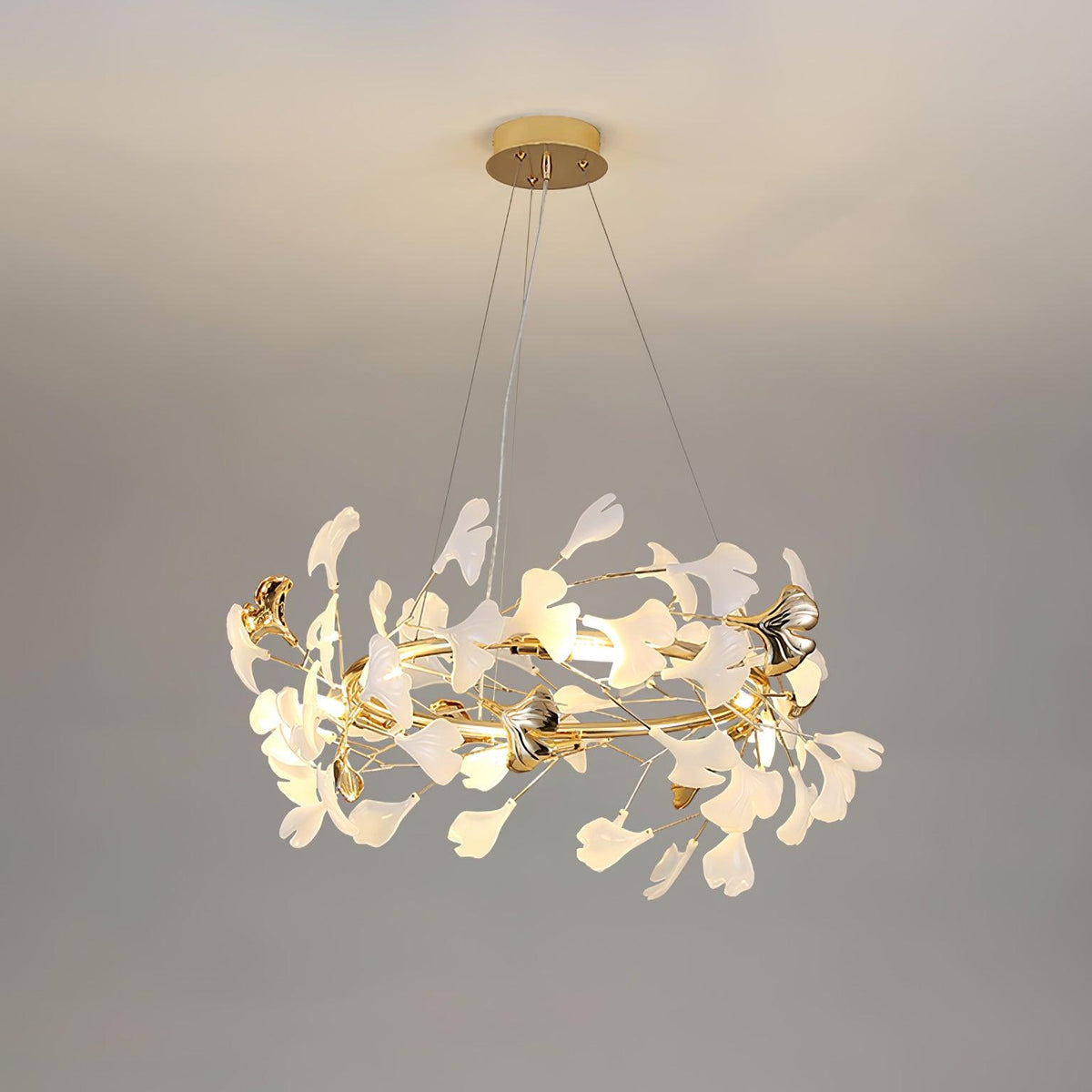 Vixu Postmodern luxe Gingko Ceramics Kroonluchter
