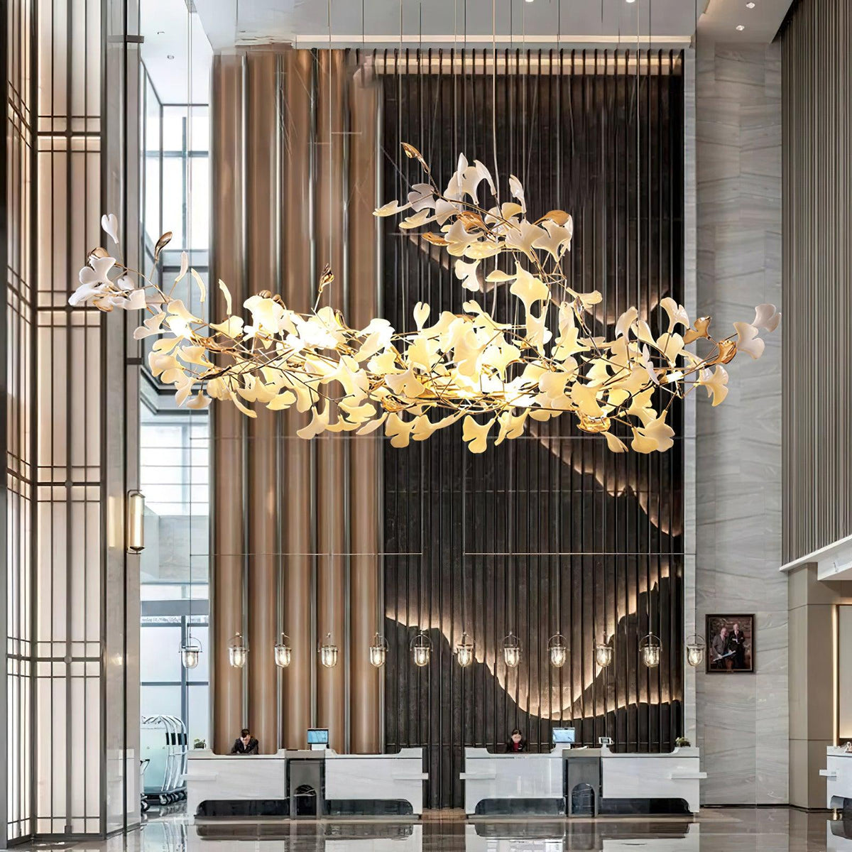 Sovell Postmodern luxe Ginkgo Cloud Ceramics Kroonluchter