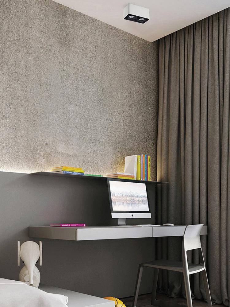 Devely Spotlight Vlakke Plafondmontage Dubbele LED Hoekige Minimalistische