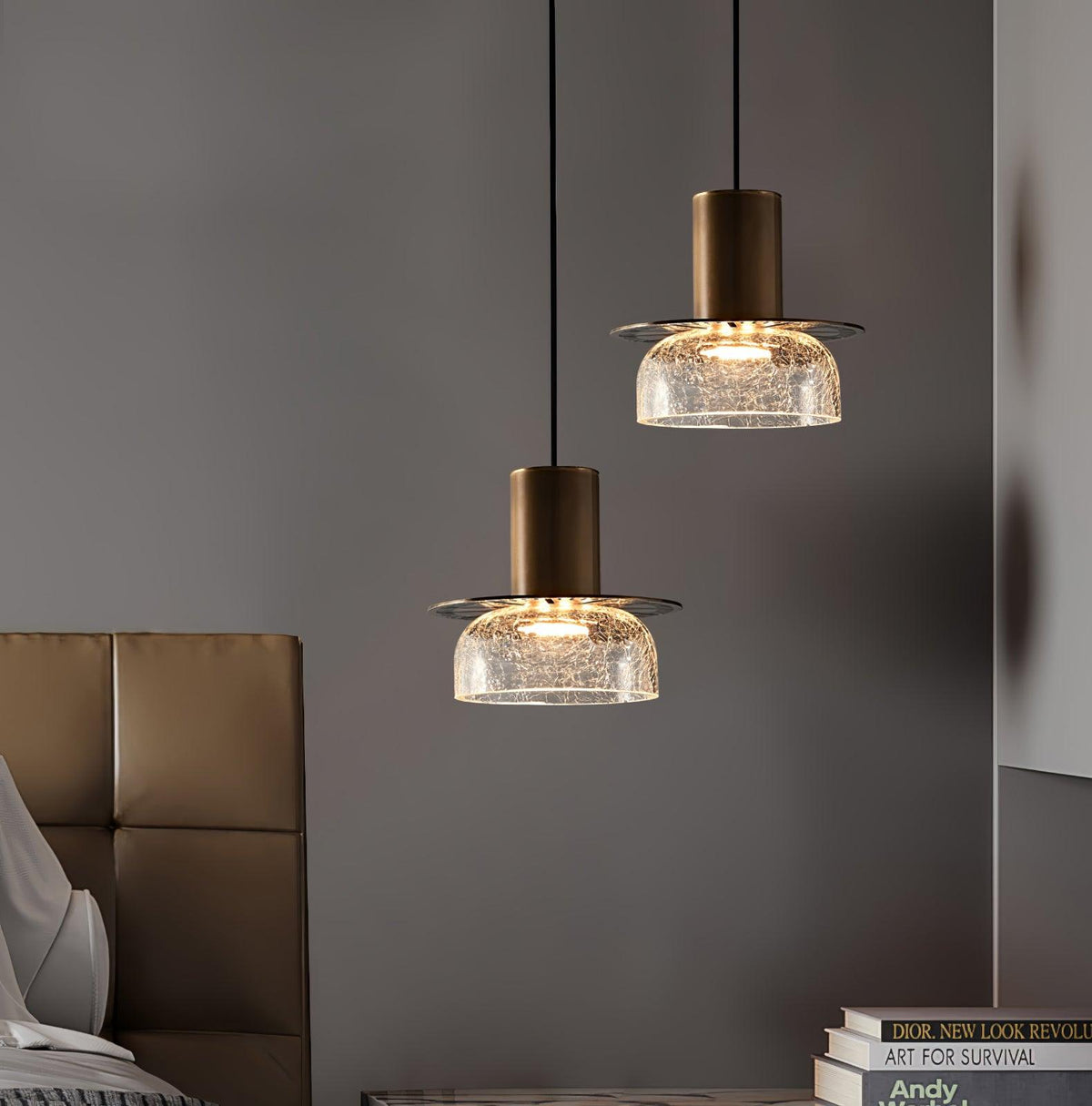 Glacier Crackle glas hanglamp