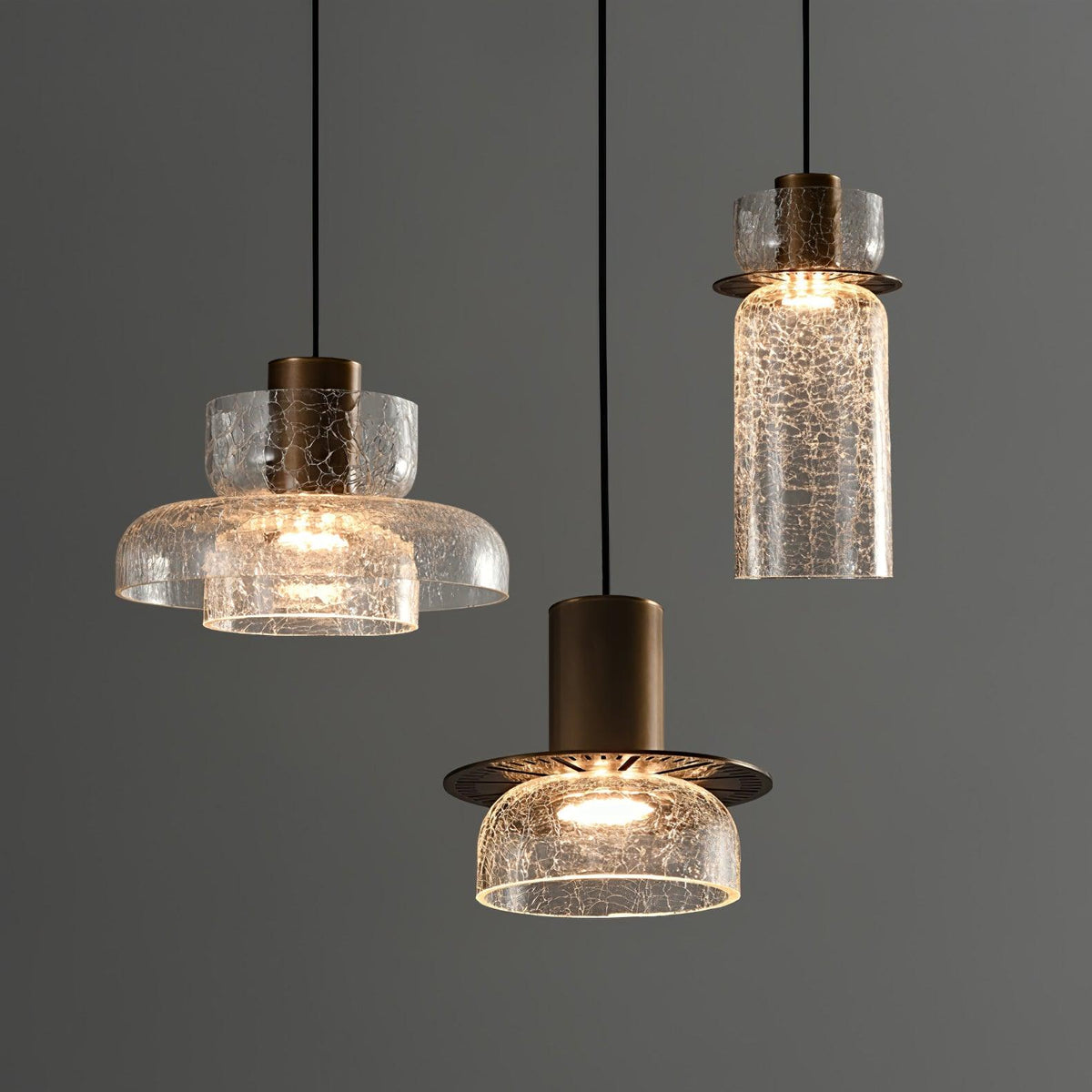 Glacier Crackle glas hanglamp