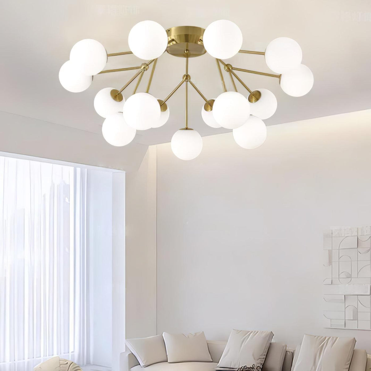 Veloel luxe glazen plafondlamp