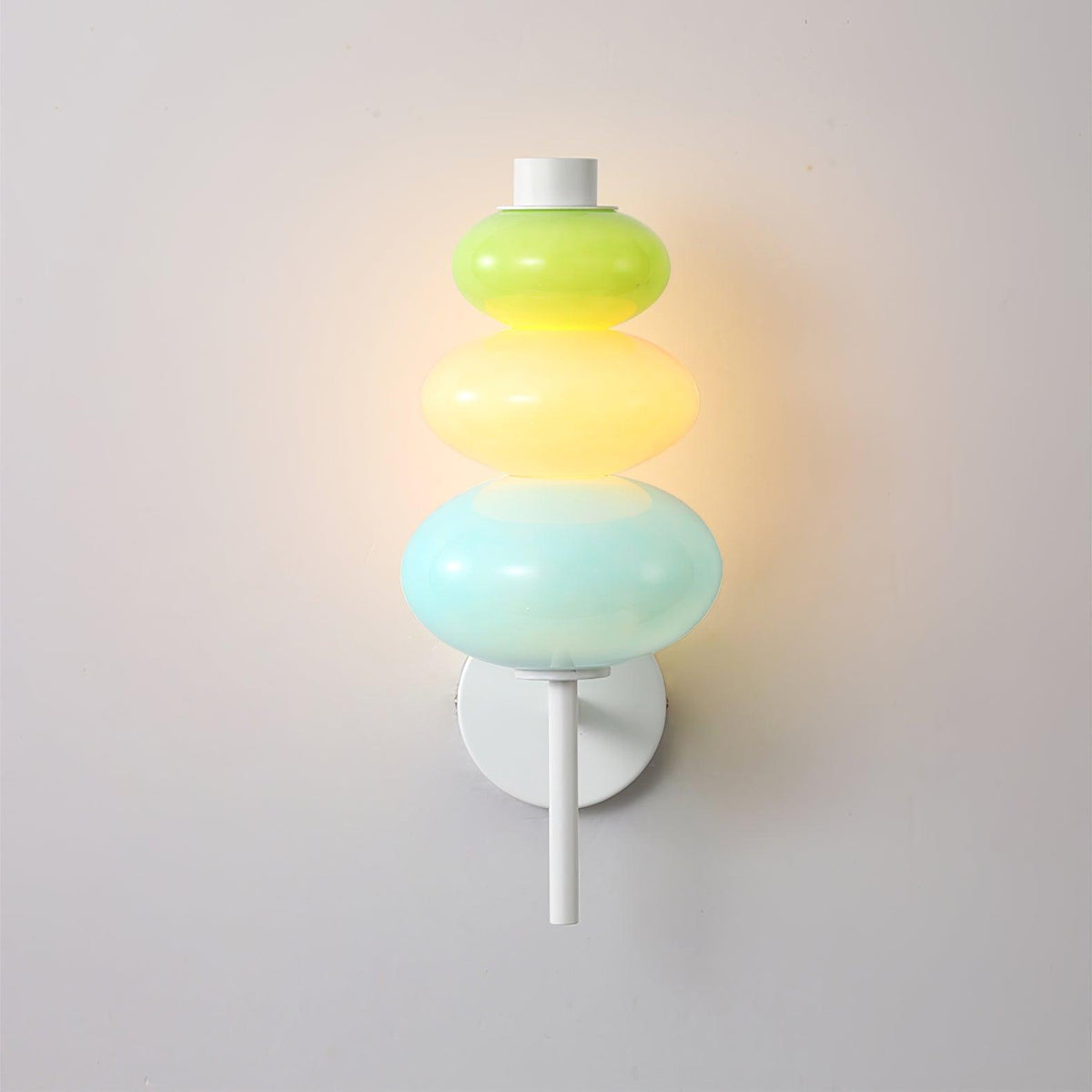 Kiezelvorm modern Glas Wandlamp