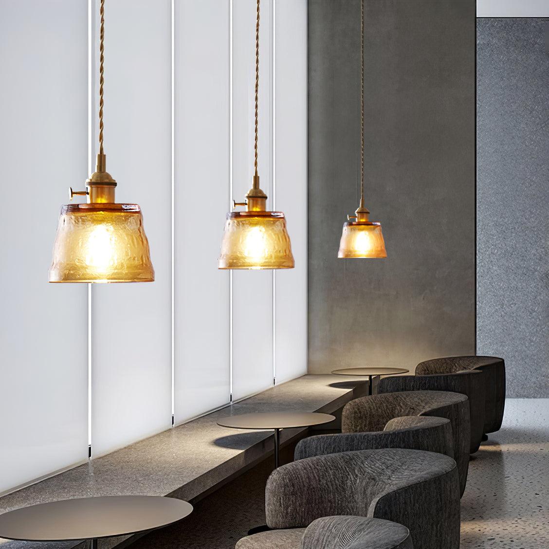 Lioreraya hanglamp van koper glas voor eetkamer
