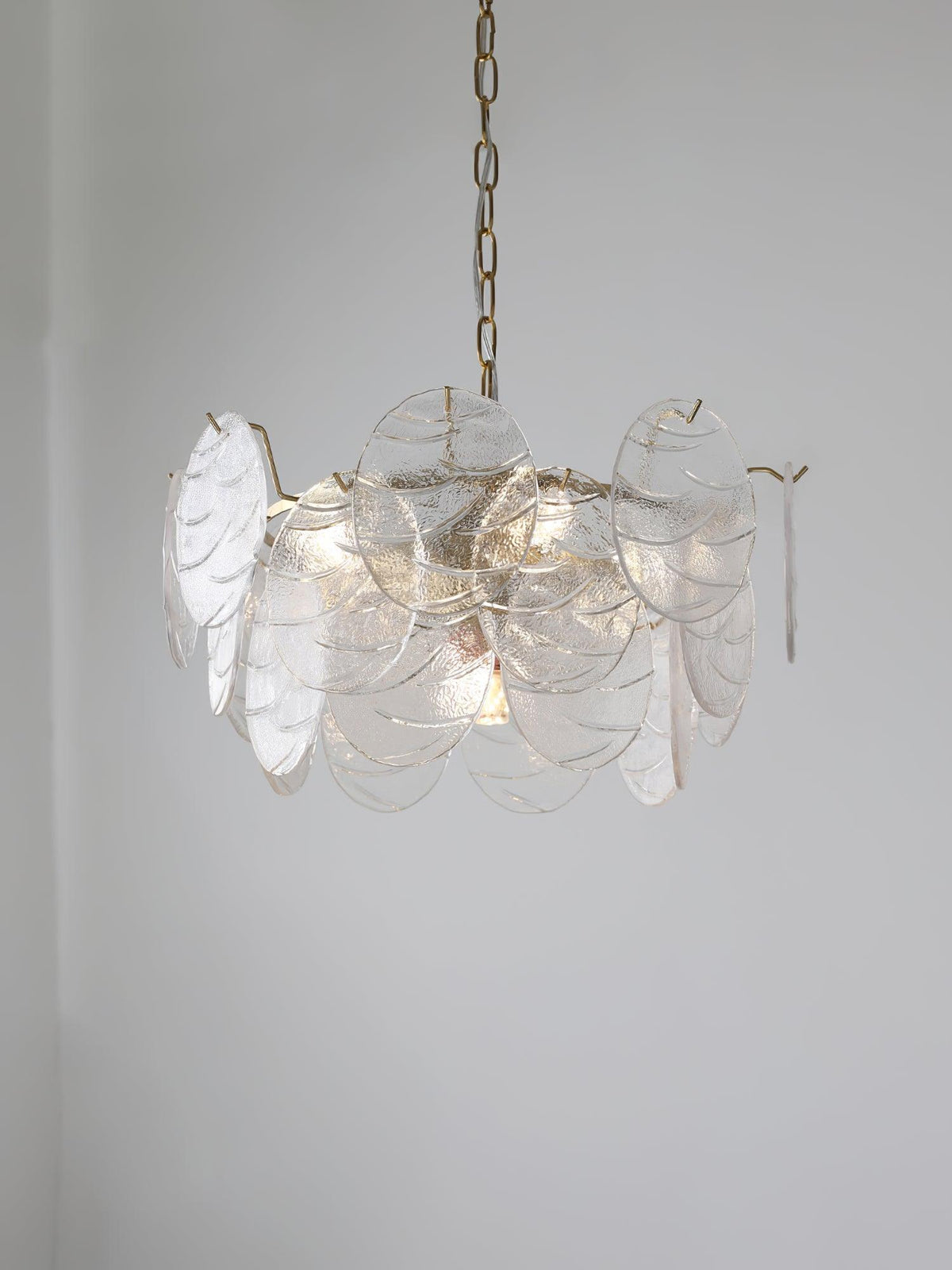 Eirenian Kroonluchter glas Disc Goud
