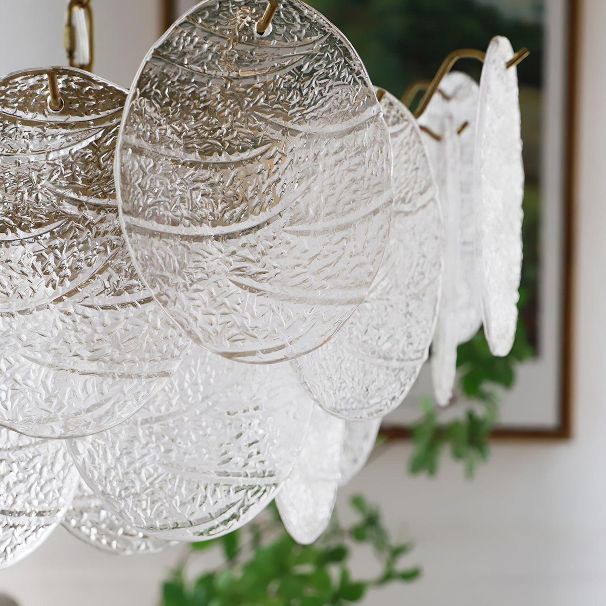 Eirenian Kroonluchter glas Disc Goud