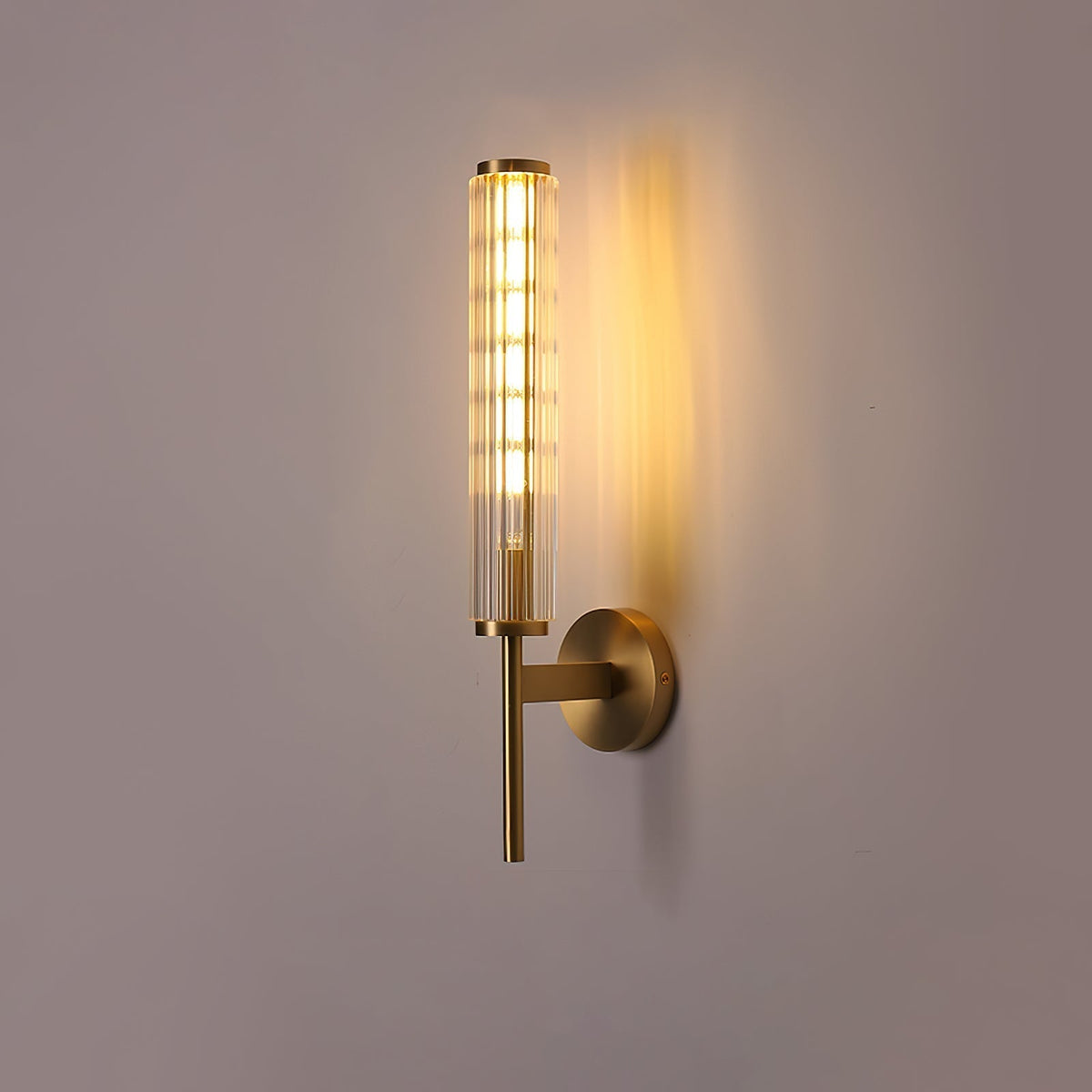 Faylen Premium Lineaire wandlamp van messing en glas