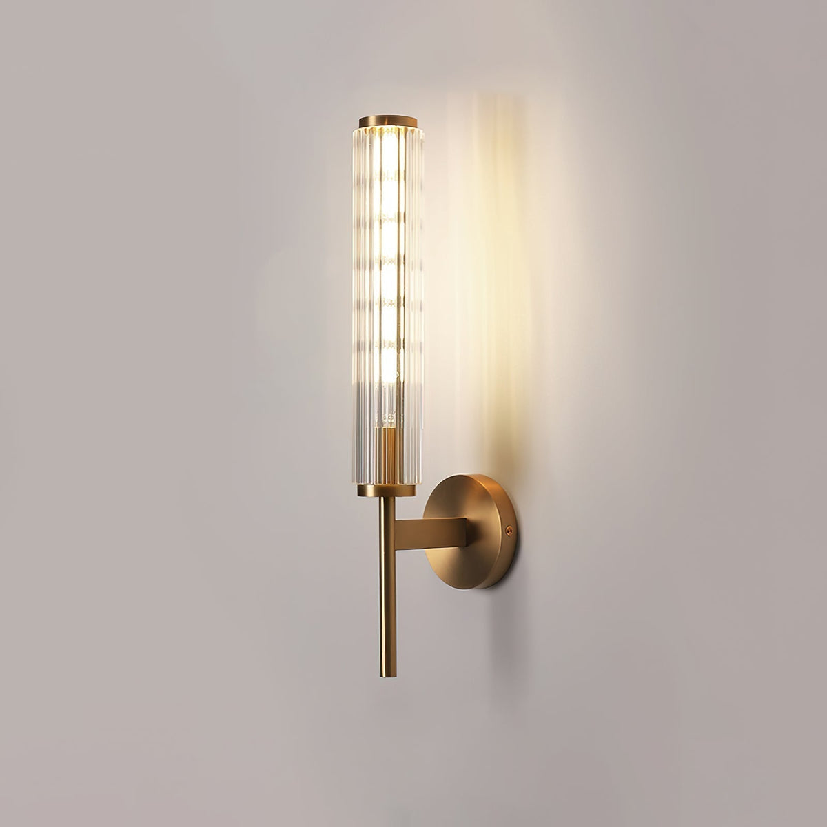 Faylen Premium Lineaire wandlamp van messing en glas