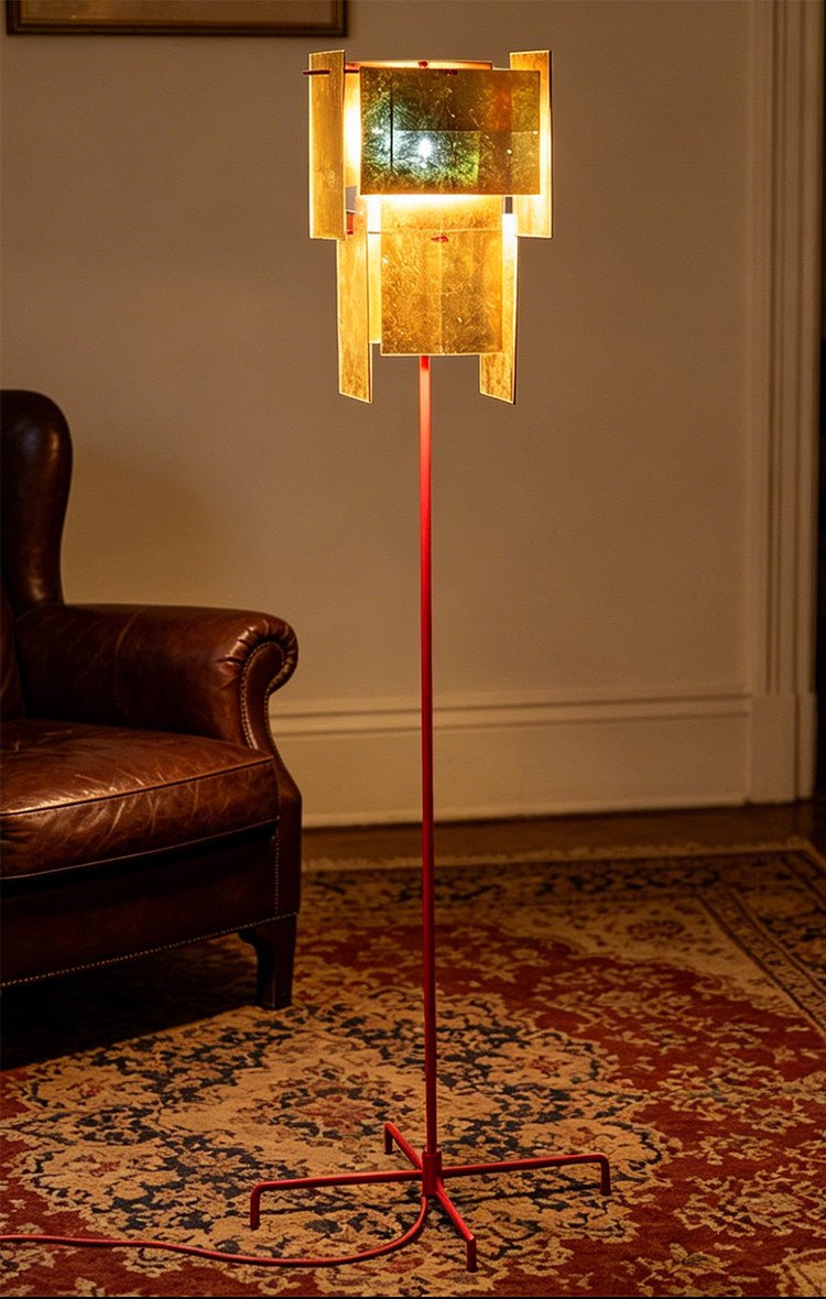 Marcelline vloerlamp in goudkleurige afwerking